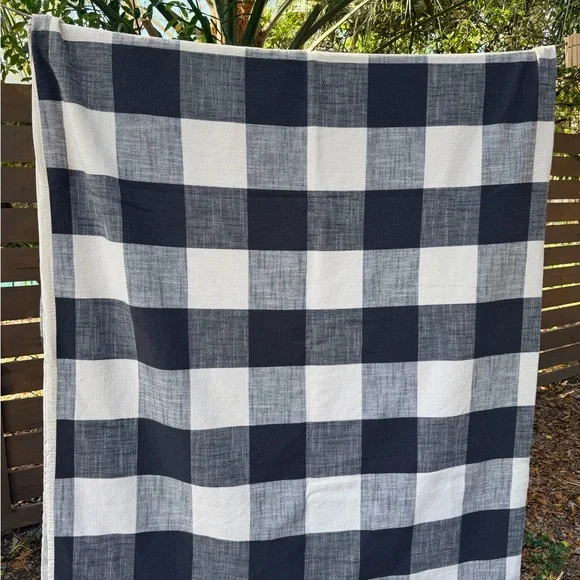 Pottery Barn Buffalo Check Duvet Cover King/Cal King Black Ivory 100% Cotton - Picture 3 of 12